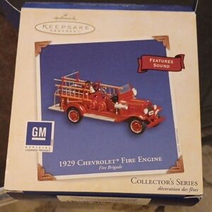 1929 CHEVROLET FIRE ENGINE ORNAMENT FROM HALLMARK